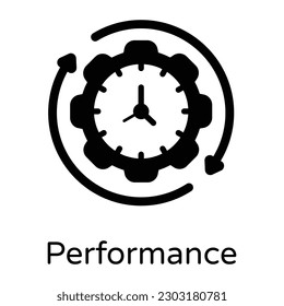 Download premium glyph icon of performance 