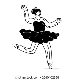Download premium hand drawn illustration of ballerina 