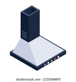 Download premium isometric icon of range hood 

