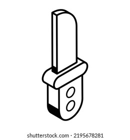 Download premium line icon of knife 