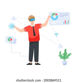 Download premium vector of vr presentation
