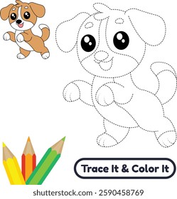 Download a printable dog vector for tracing and coloring. This fun and creative dog illustration is perfect for art lovers of all ages.