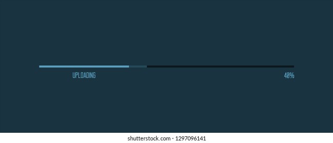 Download progress icon with percentage indicator. Uploading. Loading. Progress icon. Upload icon. Black background. Vector download icon. Eps10