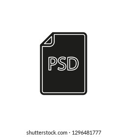 download PSD document icon - vector file format symbol