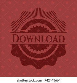 Download red emblem. Retro