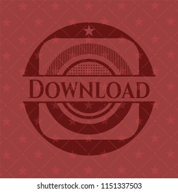 Download red emblem. Vintage.