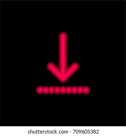 Download red glowing neon ui ux icon. Glowing sign logo vector