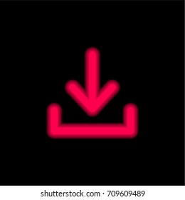 Download red glowing neon ui ux icon. Glowing sign logo vector