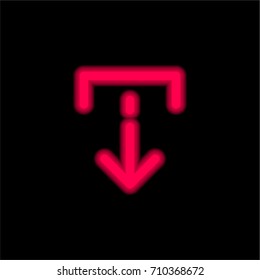 Download red glowing neon ui ux icon. Glowing sign logo vector