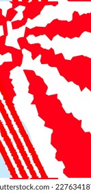 Download red and white circular wallpaper background template 