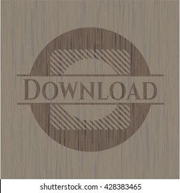 Download retro wooden emblem