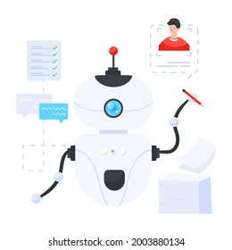 Download robotic tasks illustration, flat design