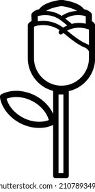 Download Rose Icon in Outline Style.