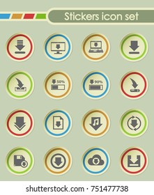 download round sticker icons for your creative ideas