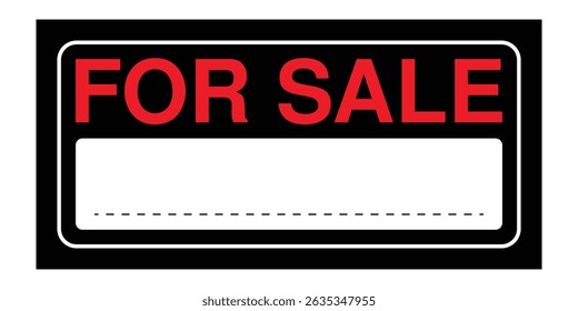 Download For Sale Sign High-Quality Stock Image - Bold Advertising Sign for Real Estate, Retail, and Personal Listings