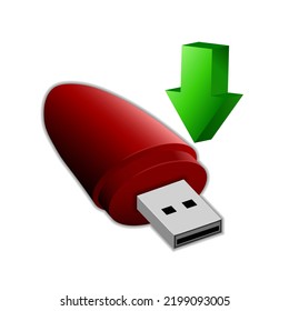 Download or save icon Usb flash drive  Personal computer component