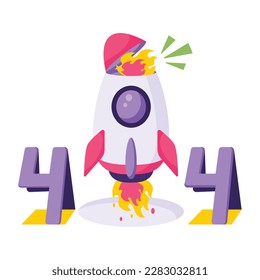 Download the scalable flat illustration of startup error