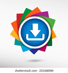 Download set icon. Upload and Load symbol.