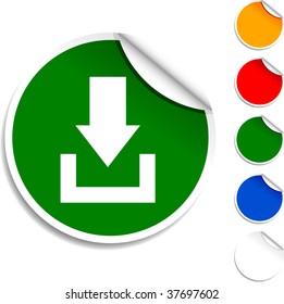 Download sheet icon. Vector illustration.