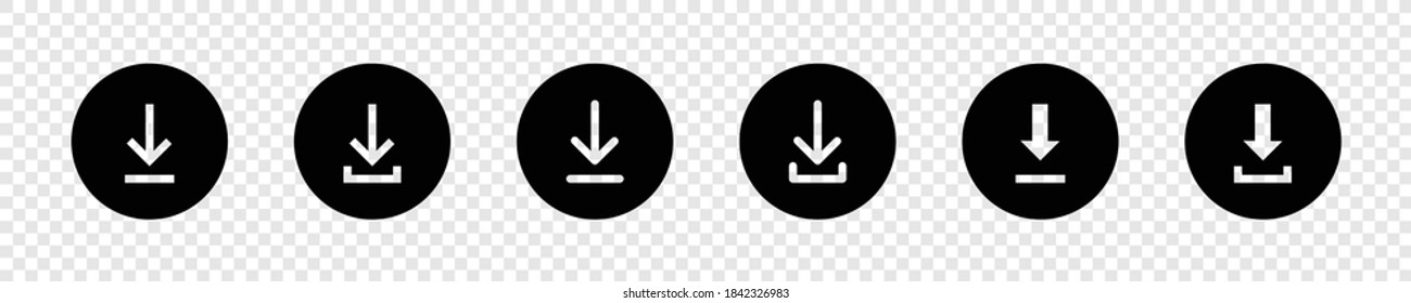 download sign, arrow down vector icon pack