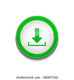 Download Sign Circular Green Vector Web Button Icon