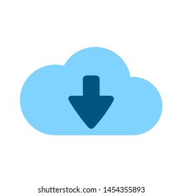 download sign. flat illustration of download. vector icon. download sign symbol