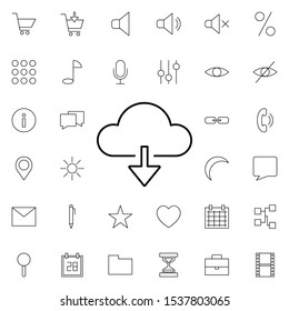 download sign icon. Elements of web set. Simple icon for websites, web design, mobile app, info graphics