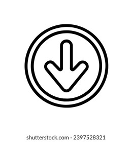 Download sign icon. Simple vector sign