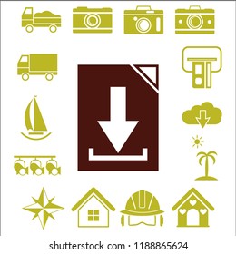 download sign icon vector