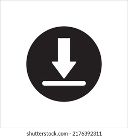 diseño vectorial del logotipo del icono de signo de descarga