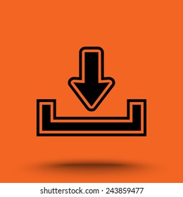 Download sign icon, vector illustration. Flat design style 