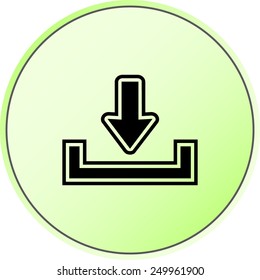 Download sign icon, vector illustration. Flat design style 