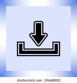 Download sign icon, vector illustration. Flat design style 