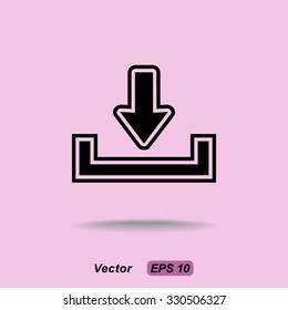 Download sign icon, vector illustration. Flat design style 