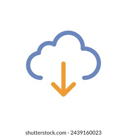 Download Sign Icon Vector Template Illustration Design