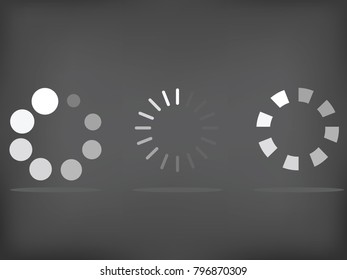 Download sign. Load icon. Loading bar. Vector illustration.