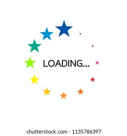 Download sign. Loading star icon. Vector illustration