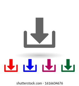 Download sign multi color icon. Simple glyph, flat vector of web icons for ui and ux, website or mobile application