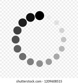 Download sign on transparent background. Load icon. Data loading bar. Vector stock illustration
