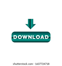 Download sign. Save to my computer storage. Cloud transfer. Website element. Flat minimalist design. white background. product brand service label banner board display. App icon.