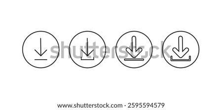 Download sign and symbol.Download icon vector for web and mobile app. 