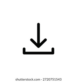 Download sign vector. Receiving data icon. Save file symbol. Web interface button for mobile app and internet site.