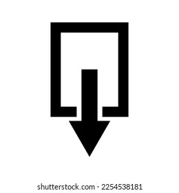Download silhouette icon. Import. Vector.