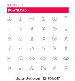 Download simple outline icons with editable strokes. Thin line style vector illustration.