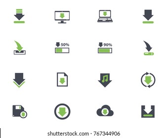 download simple vector icons in two colors
