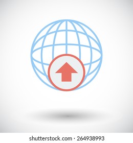 Download. Single flat icon on white background. Vector illustration.
