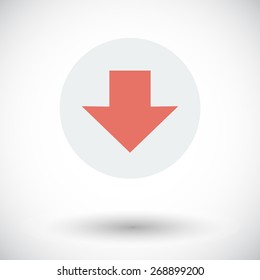 Download. Single flat icon on white background. Vector illustration.