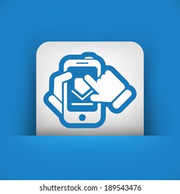 Download smartphone icon