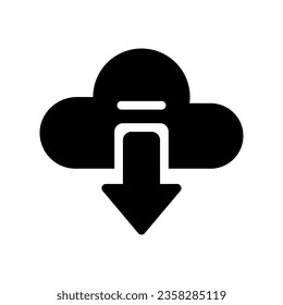 download solid icon illustration vector graphic