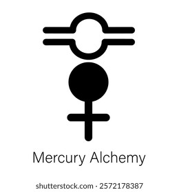 Download solid icon of mercury alchemy 